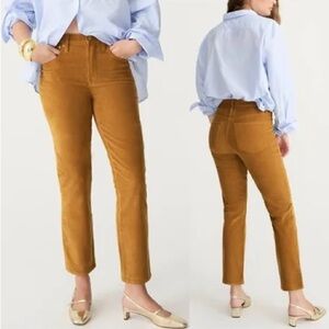 J. Crew Vintage Slim Straight Corduroy Pants in Golden Brandy - NEW - Size 28